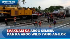 Proses Evakuasi KA Argo...