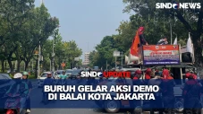 Demo Ratusan Buruh di...