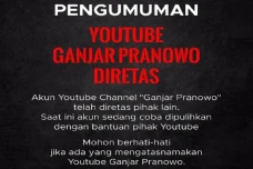 Akun YouTube Ganjar...