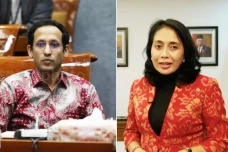Nadiem dan Bintang Puspayoga...