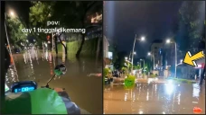Aksi Heroik Ojol Terjang...