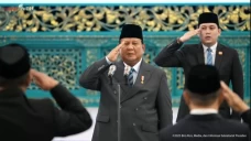 Prabowo Saksikan Pengucapan...