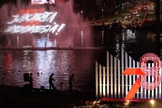 Video Mapping di Bundaran...