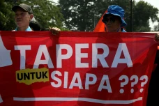 Aksi Buruh Tolak Tapera...