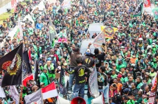 Aksi Demo Driver Ojek...