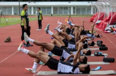 Latihan Timnas Indonesia...