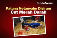 Patung Benjamin Netanyahu...