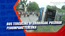 Bus Terguling di Grobogan,...