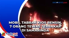 Mobil Tabrak Kios Bensin,...