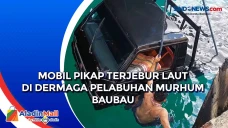 Mobil Pikap Terjebur...