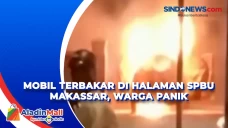 Mobil Terbakar di Halaman...