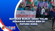 Ratusan Buruh Demo Tolak...