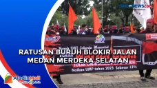 Ratusan Buruh Blokir...
