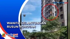 Wanita Ini Nekat Gelantungan...