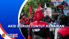 Aksi Buruh Tuntut Kenaikan...