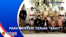 Momen Para Menteri Jongkok...