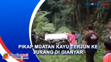 Pikap Muatan Kayu Terjun...