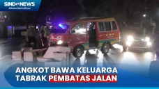 Tabrak Pembatas Jalan,...