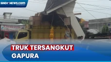 Detik-Detik Truk Tersangkut...