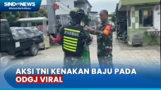 Aksi Anggota TNI Pasangkan...