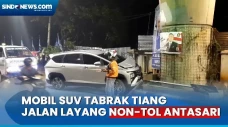 Mobil SUV Tabrak Tiang...