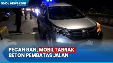 Diduga Pecah Ban, Mobil...