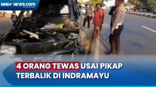 4 Orang Tewas Usai Pikap...