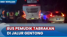 Bus Pemudik Tabrakan...