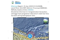 Gempa Magnitudo 4,1...