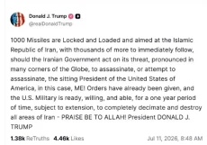 Trump Ungkap 1000 Rudal...