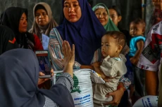 Potret Pembagian Bantuan...