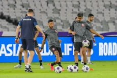 Latihan Timnas Bahrain...