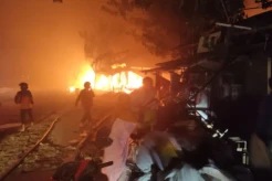 Penampakan 100 Kios Relokasi Pasar Johar Semarang Terbakar Hebat