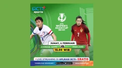 Ditayangkan RCTI+ Piala Asia Wanita Taiwan vs Thailand: Bidik Poin Penuh