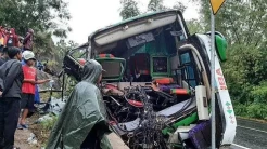 Korlantas Polri Olah TKP Kecelakaan Maut Bus GA Trans di Bukit Bego