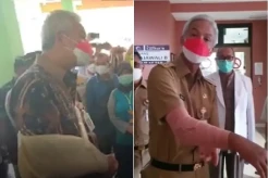 Tangan Tampak Membengkak, Ganjar: Iya Memang Patah Begitu
