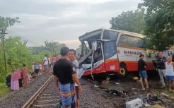 Tersangka, Sopir Harapan Jaya yang Tertabrak KA Dhoho di Tulungagung Ditahan
