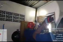 Santap Ayam di Atap Rumah, Ular Sanca Sepanjang 2 Meter Dievakuasi Damkar