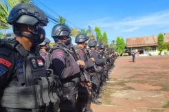 Satbrimob Polda Sulsel Turut Kawal Pilkades Serentak Sinjai