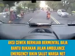 Viral! Aksi Wanita di Karanganyar Bantu Ambulans Buka Jalan saat Macet hingga RS