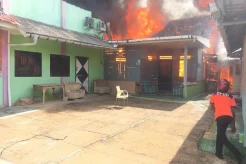 Diduga Korsleting Listrik, 2 Rumah di Bangka Tengah Ludes Terbakar