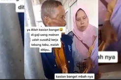 Terlalu! Kakek Buruh Tebang Tebu di Lampung Dibayar Uang Mainan