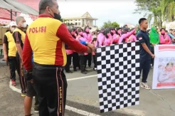 Meriahkan HUT Bhayangkara, Polres Lutim Gelar Jalan Santai dan Fun Bike