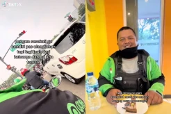 Viral! Wanita Rayakan Ultah Bareng Driver Ojol, Videonya Bikin Mewek