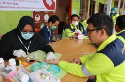 Karyawan dan Kontraktor Masmindo Ikut Kegiatan Donor Darah