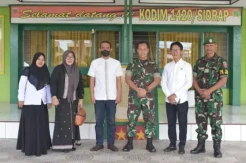 Bangun Sinergitas, KPU Sidrap Audiens ke Kodim 1420 Terkait Tahapan Pemilu