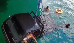 Ngebut di Dermaga Pelabuhan Murhum Baubau, Pikap Terjun ke Dasar Laut