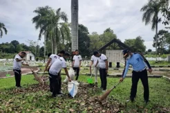 Rutan Sidrap Bersih-bersih TMP Ganggawa Sambut HDKD ke-77