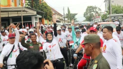 Perkuat Konsolidasi, Kader Gerindra dan PKB Lampung Gowes Bareng