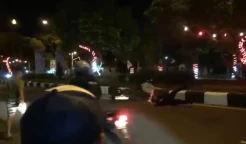 Balapan Liar Dibubarkan, Pelaku Nekat Tabrak Polisi saat Kabur